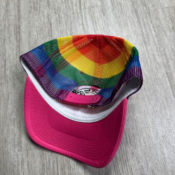 The Sports Bra Sports Bar Portland Oregon LGBTQ Pink Rainbow Snapback Hat Cap - Picture 2 of 3